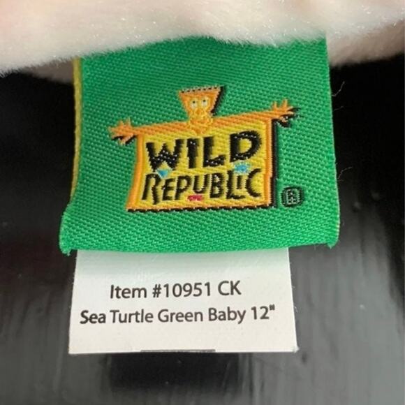 Large Wild Republic GREEN SEA TURTLE 13" Plush Stuffed Animal Natural Wildlife - Picture 5 of 5